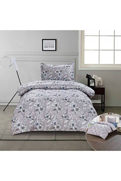 NİCE Summer Floral Duvet Set White/Brown 4 pcs 220×230 cm
