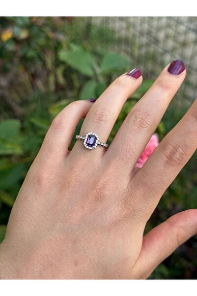 KARSU 925 Ayar Gümüş Ayarlanabilir Baget Taşlı Yüzük