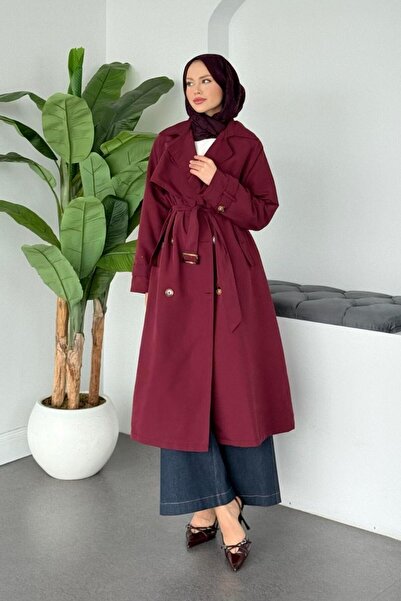 Şulemoda Giyim Trench Dragos Roșu Claret