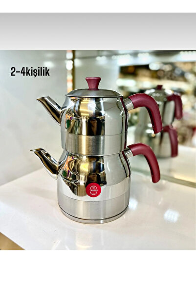 shop Paslanmaz Çelik çaydanlık takımı silikon kulp mini boy 2-4 kişilik