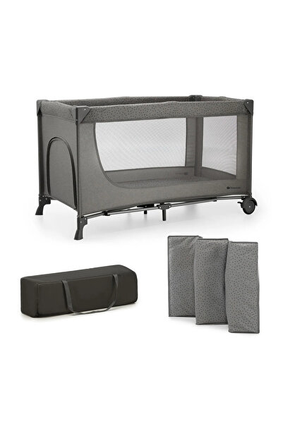 Kinderkraft Преносимо детско легло JOY 2, тъмносиво