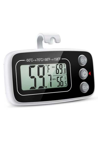 Generic Excefore Fridge Thermometer, Digital Refrigerator Freezer Thermometer with Clear LCD Display, Max/M