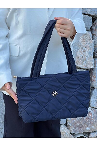 zetus Laura Model Navy Blue Women's Hand and Shoulder Bag