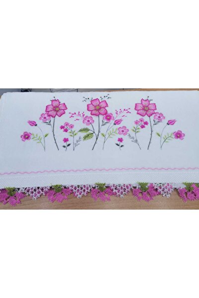 Firdevs moda çeyiz Çeyizlik İğne Oyalı Kadife Havlu