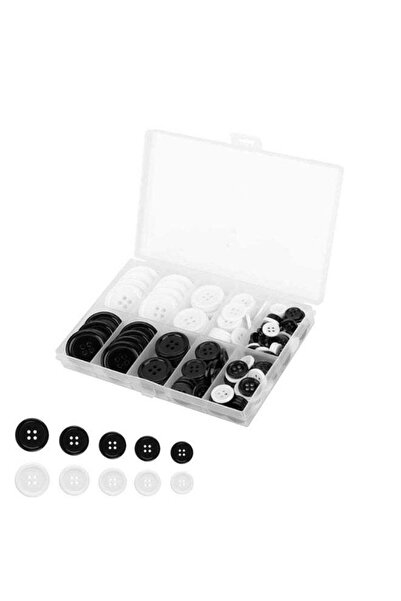 Generic 160PCS Sewing Buttons,Assorted Plastic 5 Sizes Sewing Buttons for Sewing Crafts Clothes Coats,D