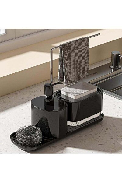 Generic Arabest Kitchen Soap Dispenser Set with Tray and Dishcloth Holder, Dish Soap Dispenser for Kitchen