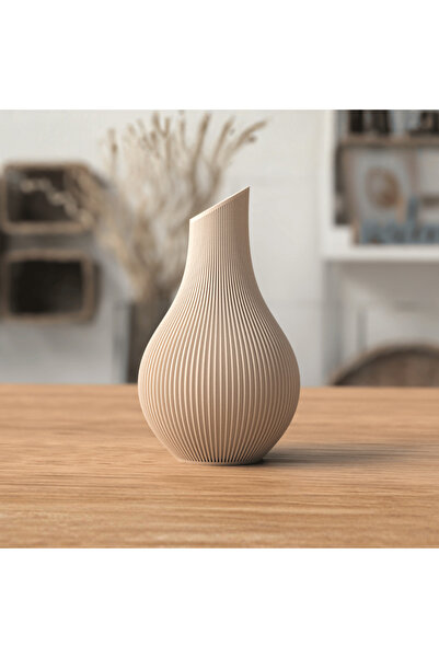 Homentum Astra | Vază decorativă japandi cu textură verticală fină și finisaj...