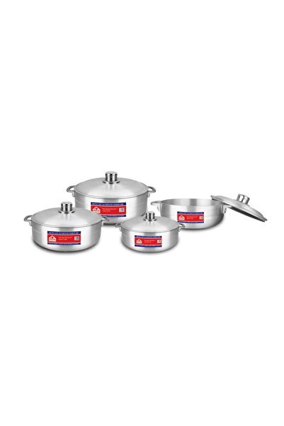 Pilot Forhome 8-piece Aluminum Pot Set - Silver