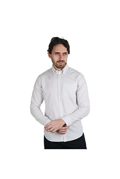 Giordano Men's Wrinkle-Free Long Sleeve Cotton Oxford Shirt