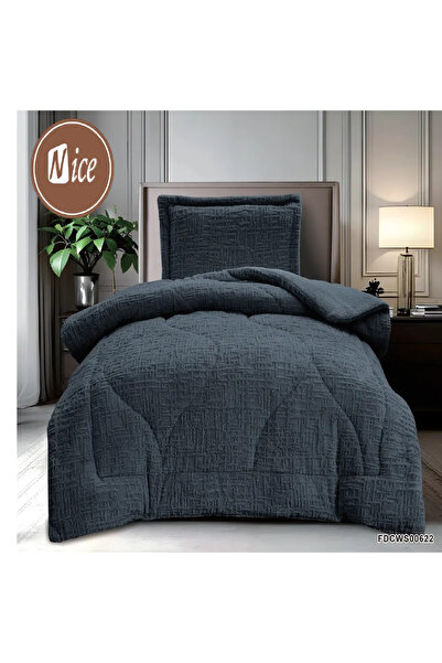 NİCE Winter Flannel Duvet 4pc 220x240 Floral Pink