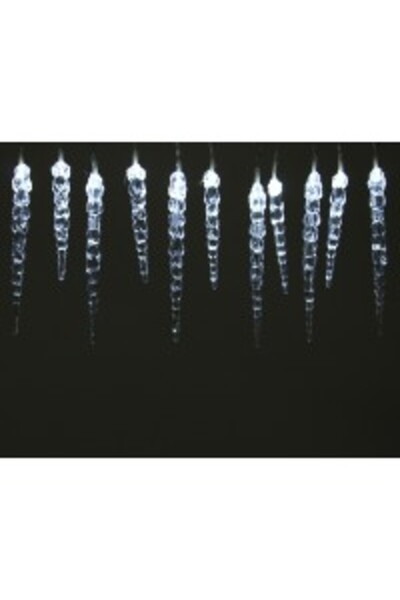 OEM Icicle Christmas Lights, 20 White LEDs, Outdoor