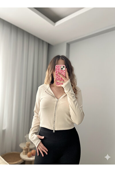 mooishan Women's Modal Cardigan - Double Zipper, Hooded - Finger Detail