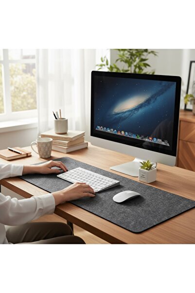 Next Craft Mouse Pad Desk Protector Large Felt Gaming Mat 3mm Anthracite Color 90X33 cm