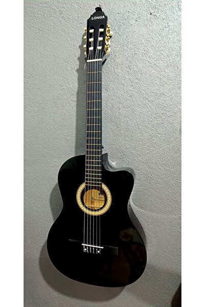 LONGA KESİK KASA KLASİK GİTAR 4/4 TAM BOY SİYAH RENK