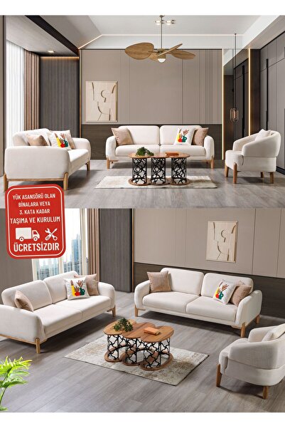 Mina 3+3+1 Koltuk Takımı - Sırt Atlamalı