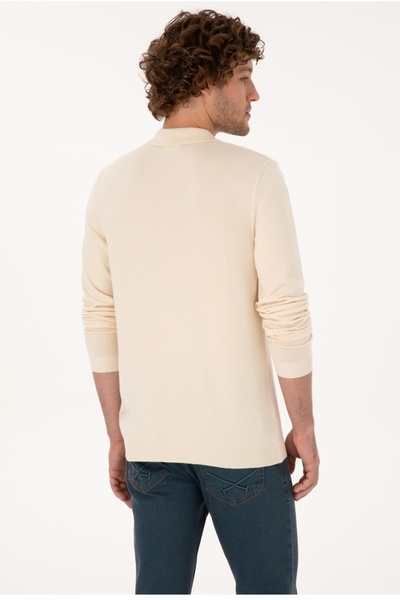 U.S. Polo Assn. U.S. Polo Assn. Half-Zip Polo Collar Slim Fit Knit Sweater