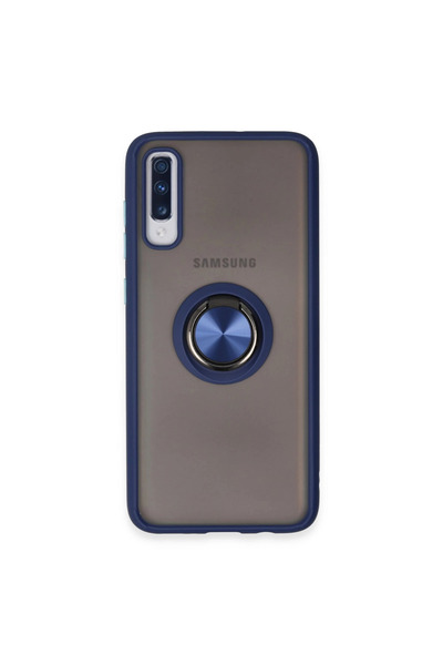 eco port جراب سامسونج جالاكسي A70 غطاء سيليكون مونتريال مع حلقة - أزرق داكن