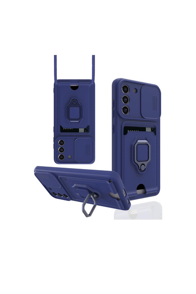 Twin Store Galaxy s21 fe case zuma business card holder silicone ring - navy ...