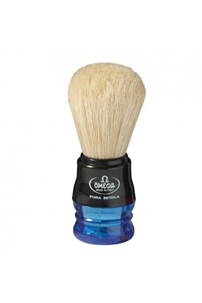 Omega Shaving Brush with Boar Bristle Pure Bristle 10077 - Blue