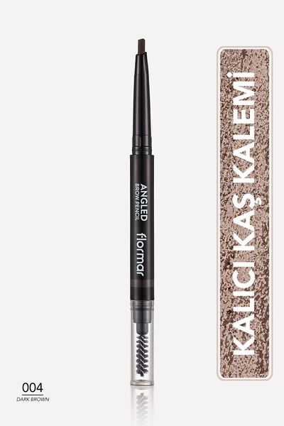 Flormar Doğal Görünüm Sağlayan İki Uçlu Kaş Kalemi ve Fırçası- 004 Dark Brown