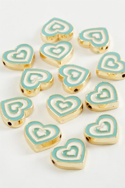 A BİJUTERİ Heart Enamel Bracelet and Pendant Apparatus 1 Piece