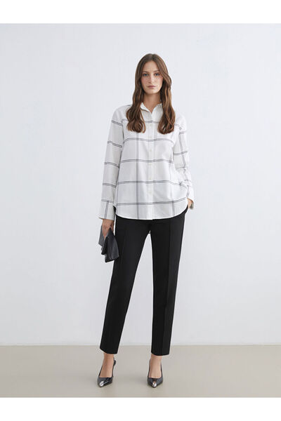LC Waikiki Black Elastic Waist Carrot Cut Women's Trousers