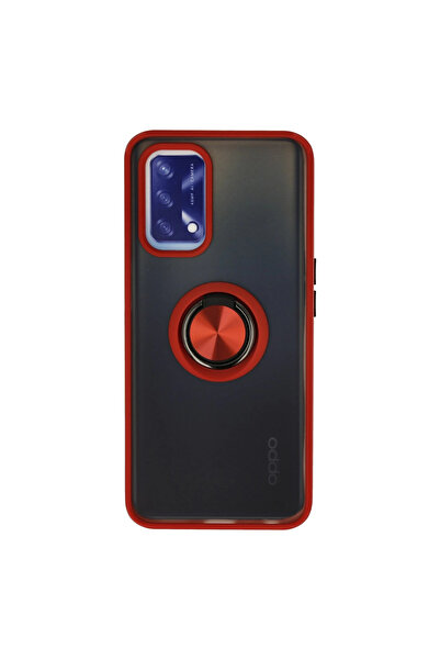 Twin Store غطاء سيليكون A74 4G مع حلقة مونتريال - أحمر