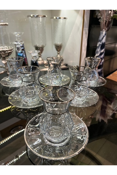 P&ORA PREMIUM KITCHEN PRODUCTS Alya Silver Gilt 6 Person Tea Set