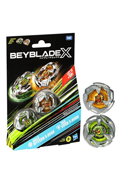 BEYBLADE X DUO PACK TAIL VIPER 3-80HN AND GALE WYVERN 5-80GB