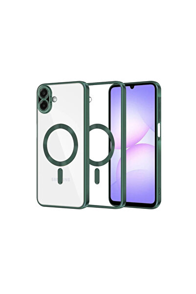 Twin Store غطاء كروس مغناطيسي لهاتف جالاكسي A07 4G - أخضر داكن