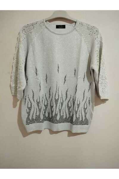 anne moda ankara Superior Quality, Standard Size, Capri Sleeves, Cotton-Acrylic Blend, Stylish, Knitwear Sweater/Blouse