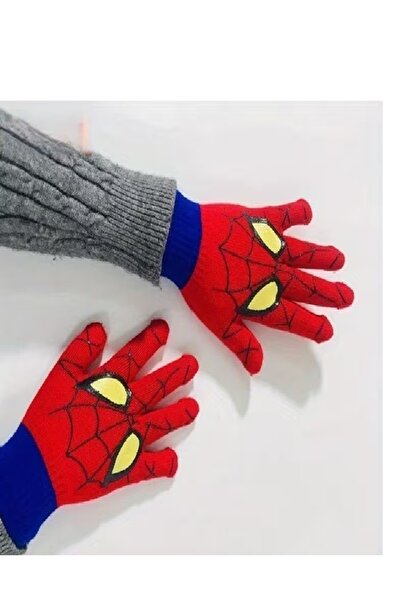 evimmabedim Çocuk eldiveni yarım parmak, Spider-Man temalı