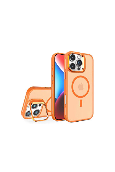 Twin Store غطاء آيفون 16 فليت لينس ماجسيف - برتقالي