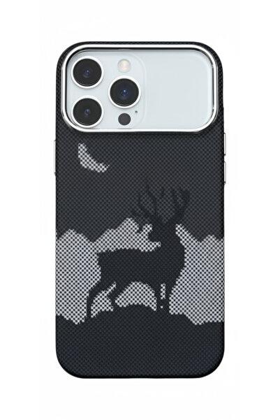 Zen Store Ultra-thin case for iPhone 17 Pro Max, dark blue with a deer design