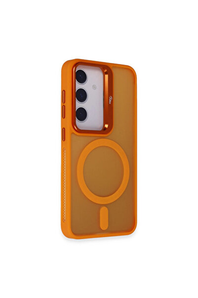 Twin Store غطاء العدسة المغناطيسي لهاتف Galaxy S24 - برتقالي