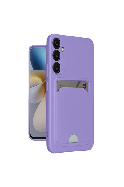 eco port حافظة سامسونج جالاكسي A16 5G من السيليكون مع بطاقة عمل كلفن - ليلك