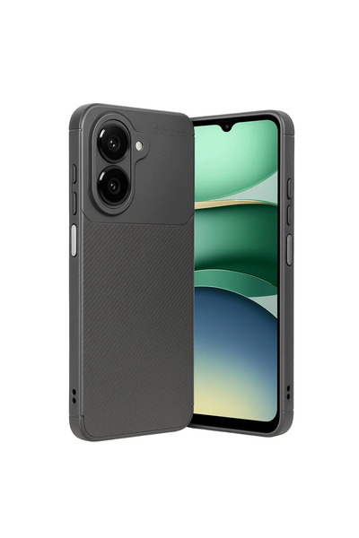 Twin Store غطاء كربون ريدمي A5 4G بتركيز تلقائي - رمادي