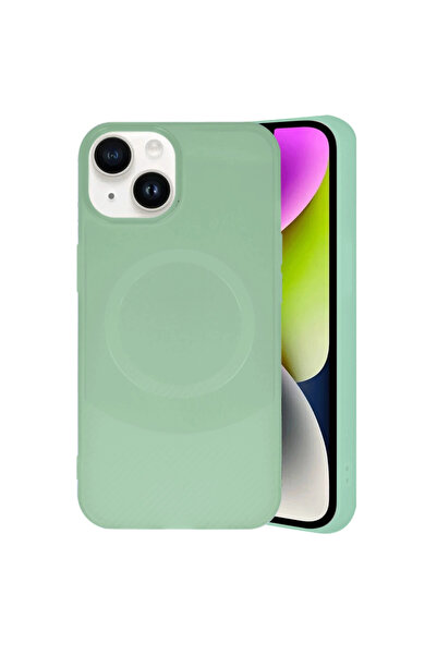 Twin Store غطاء حماية لآيفون 14 من مايا كاربون - أخضر مائي