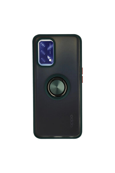 Twin Store غطاء سيليكون A74 4G مع حلقة مونتريال - أخضر