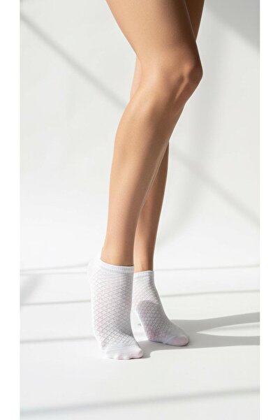 Plus Scorpion Γυναικείες αόρατες κάλτσες σετ 3 τεμαχίων – Βαμβακερές, ελαστικές, με διχτυωτή υφή (Μαύρο Γκρι Λευκό)