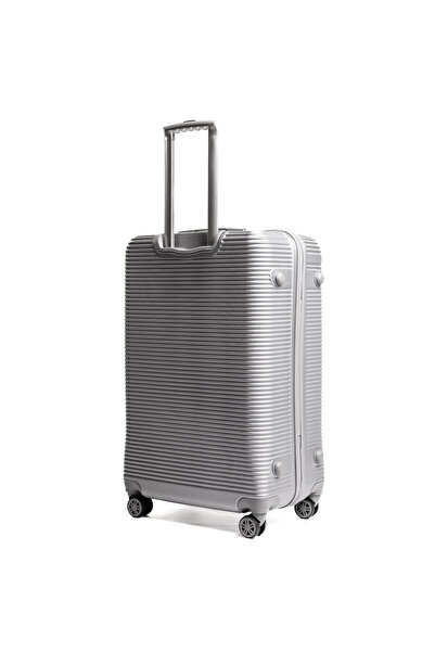 Travel POLO Medium trolley, TRAVEL POLO, 67x41x29cm, A1011, checked luggage. ABS suitcase, GREY