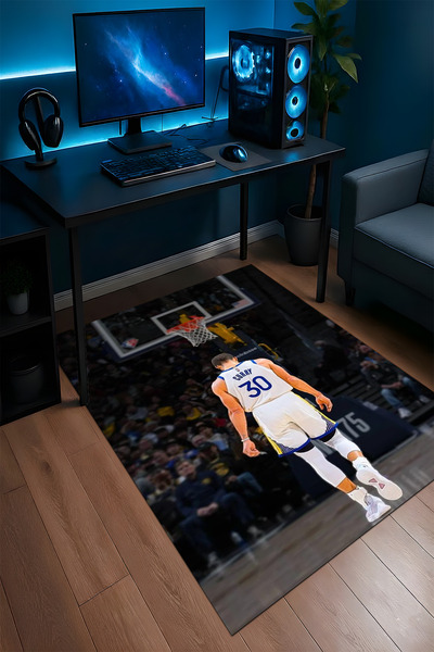 Halura NBA Stephen Curry Baketbol Kaymaz Taban Makinede Yıkanabilir Oyuncu Ga...