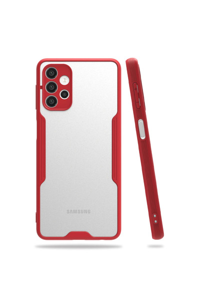 Twin Store جراب جالاكسي A72 سيليكون بلاتينيوم - أحمر