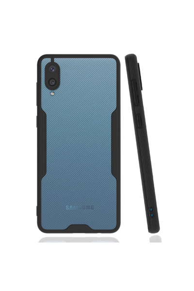 Twin Store غطاء سيليكون بلاتيني لهاتف Galaxy A02 - أسود