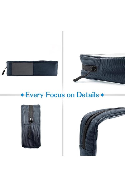 PROCASE TSA Approved Travel Toiletry Bag Pouch, Matte Clear (Navy)