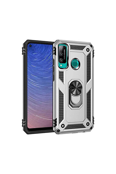 Twin Store جراب P40 Lite E غطاء سيليكون صوفيا مع حلقة - فضي