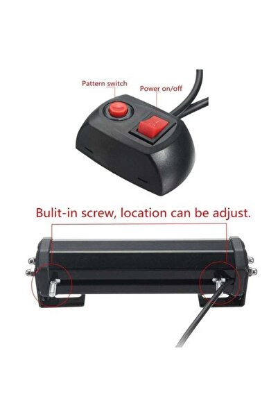 OEM Set of 2 yellow COB strobe warning lights 12/24 V 36 W 160 cm