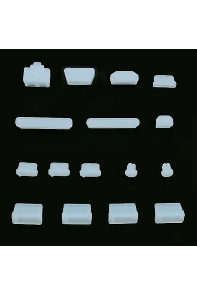 Generic 16 Pcs USB Port Cover, 10 Types Silicone Laptop Ports Type-C Dust Stopper Dust Plugs Caps for HDMI