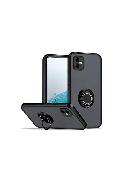 Twin Store غطاء سيليكون مونتريال مع حلقة لهاتف Galaxy A06 - أسود