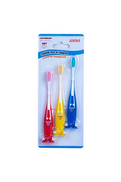 Anna children's toothbrush 2+1 free Smiling Face Soft